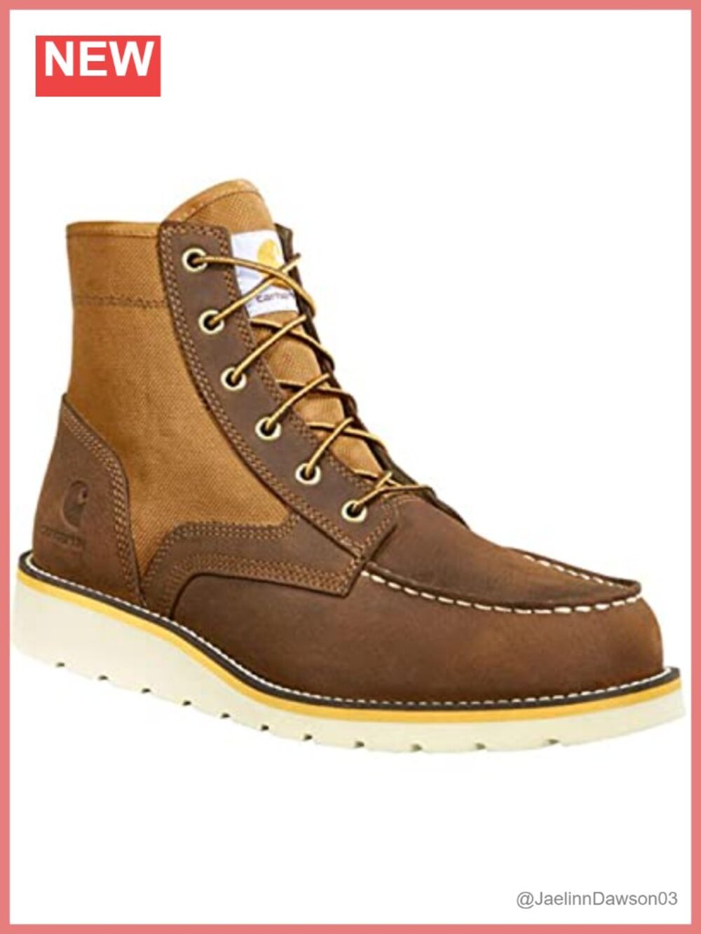 Moc Toe Wedge Work Boot Leather Nylon Soft Toe 6 Inch Goodyear Welt